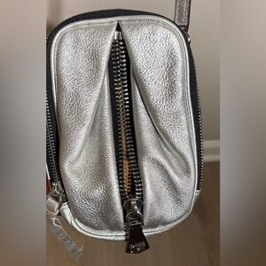 Aimee Kestenberg metallic silver mini crossbody